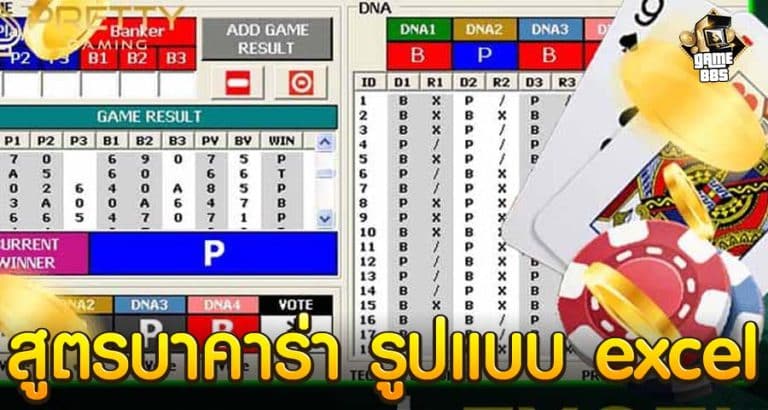 สูตรบาคาร่า รูปแบบ excel